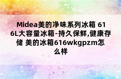 Midea美的净味系列冰箱 616L大容量冰箱-持久保鲜,健康存储 美的冰箱616wkgpzm怎么样